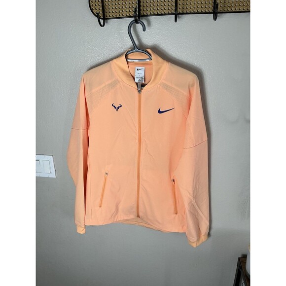 Nike Rafa Nadal Tennis Jacket Orange Chalk Full Zip DV2885-777 Men's Size Medium - Picture 1 of 7
